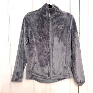 North face fleece zip up grey -small